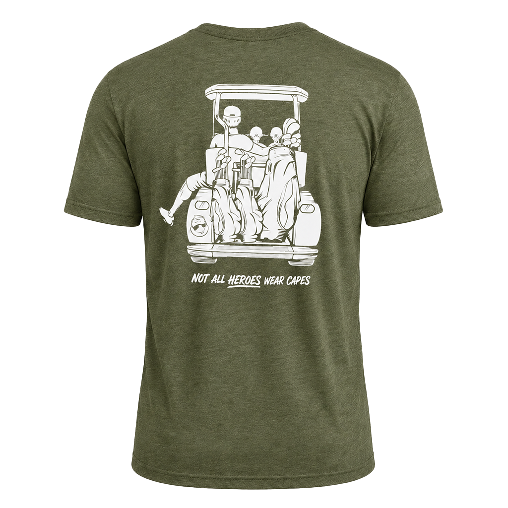 Dad with 2 Daughters Golf Cart Adventure Shirt