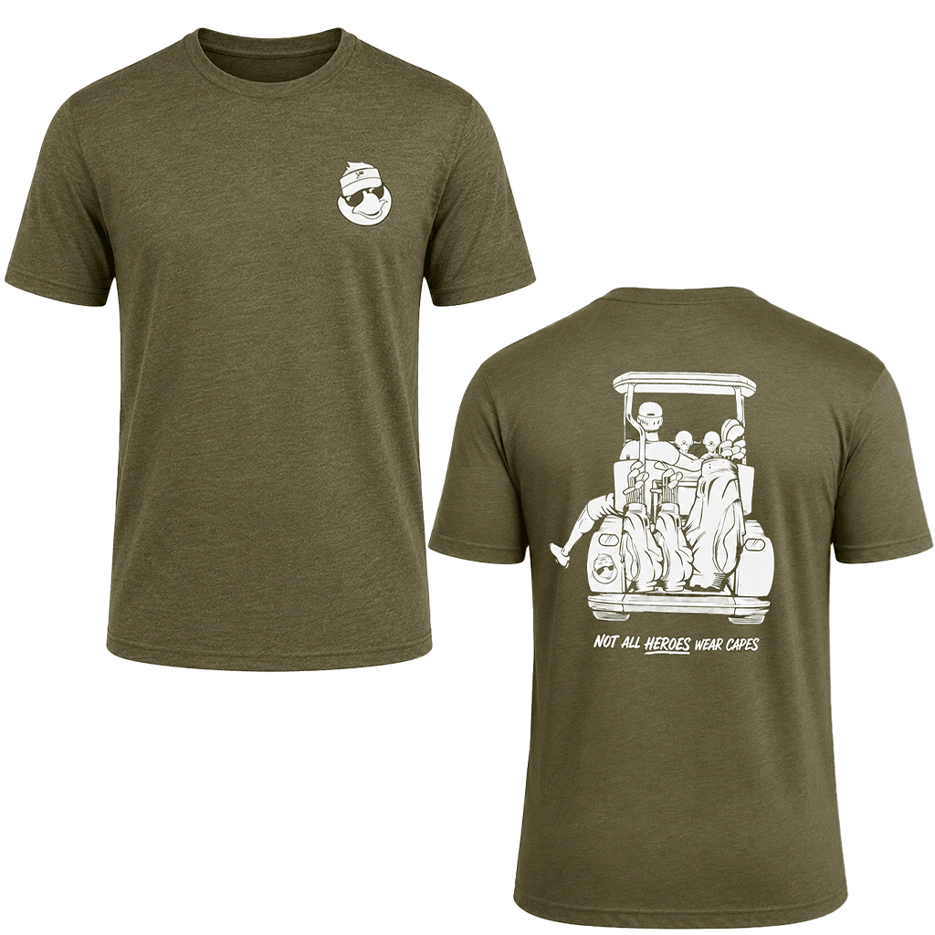 Dad with 2 Daughters Golf Cart Adventure Shirt