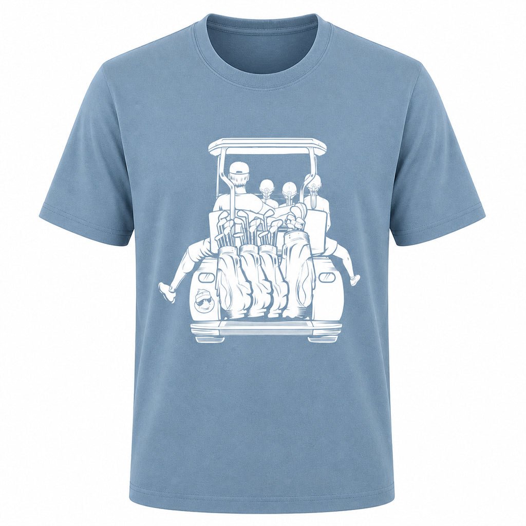 Dad with 3 Daughters Golf Cart Adventure Shirt - F. King Golf