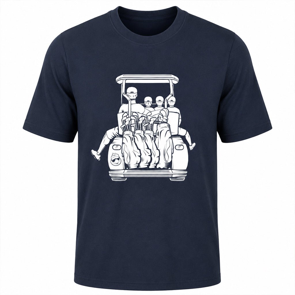 Dad with 3 Sons Golf Cart Adventure Shirt - F. King Golf