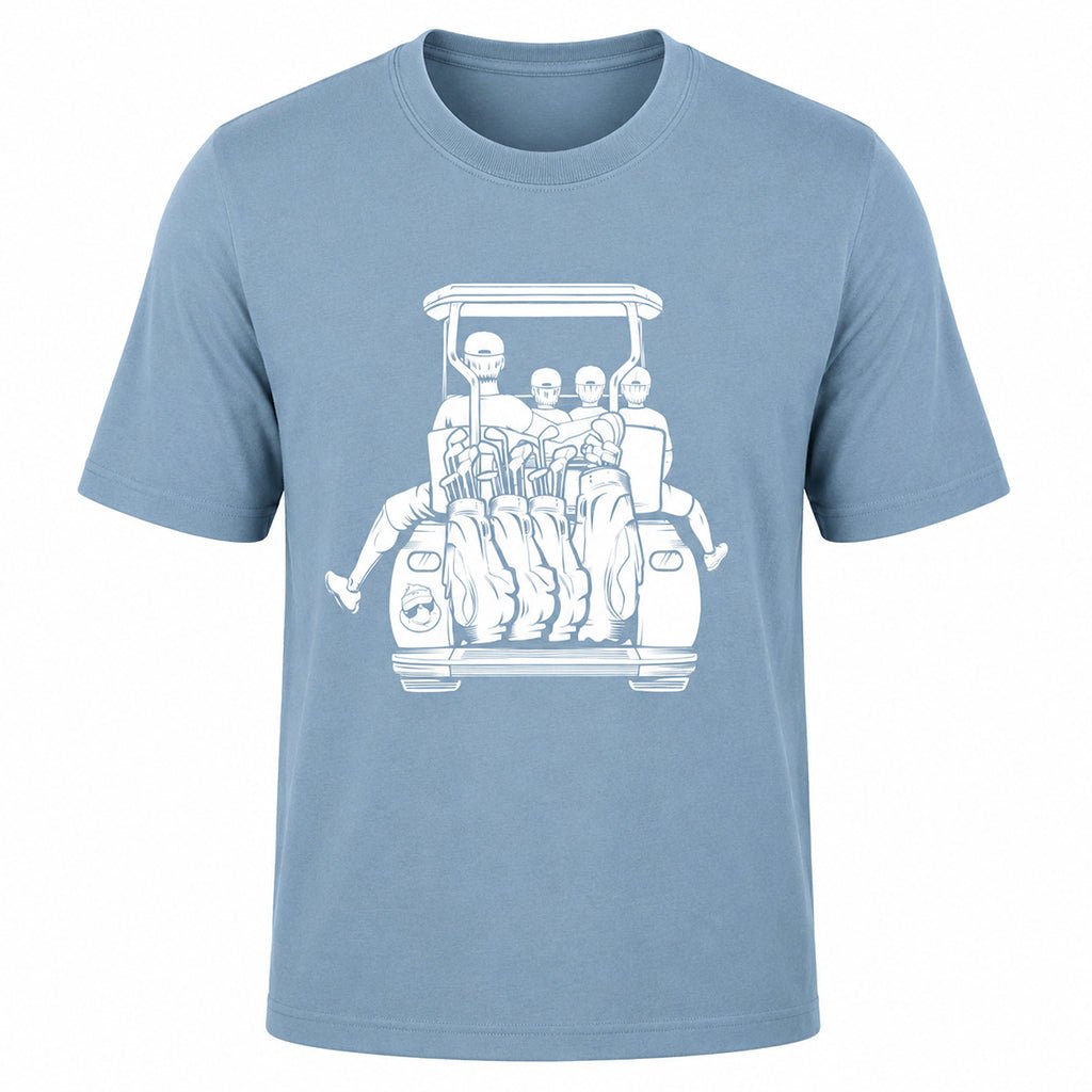 Dad with 3 Sons Golf Cart Adventure Shirt - F. King Golf