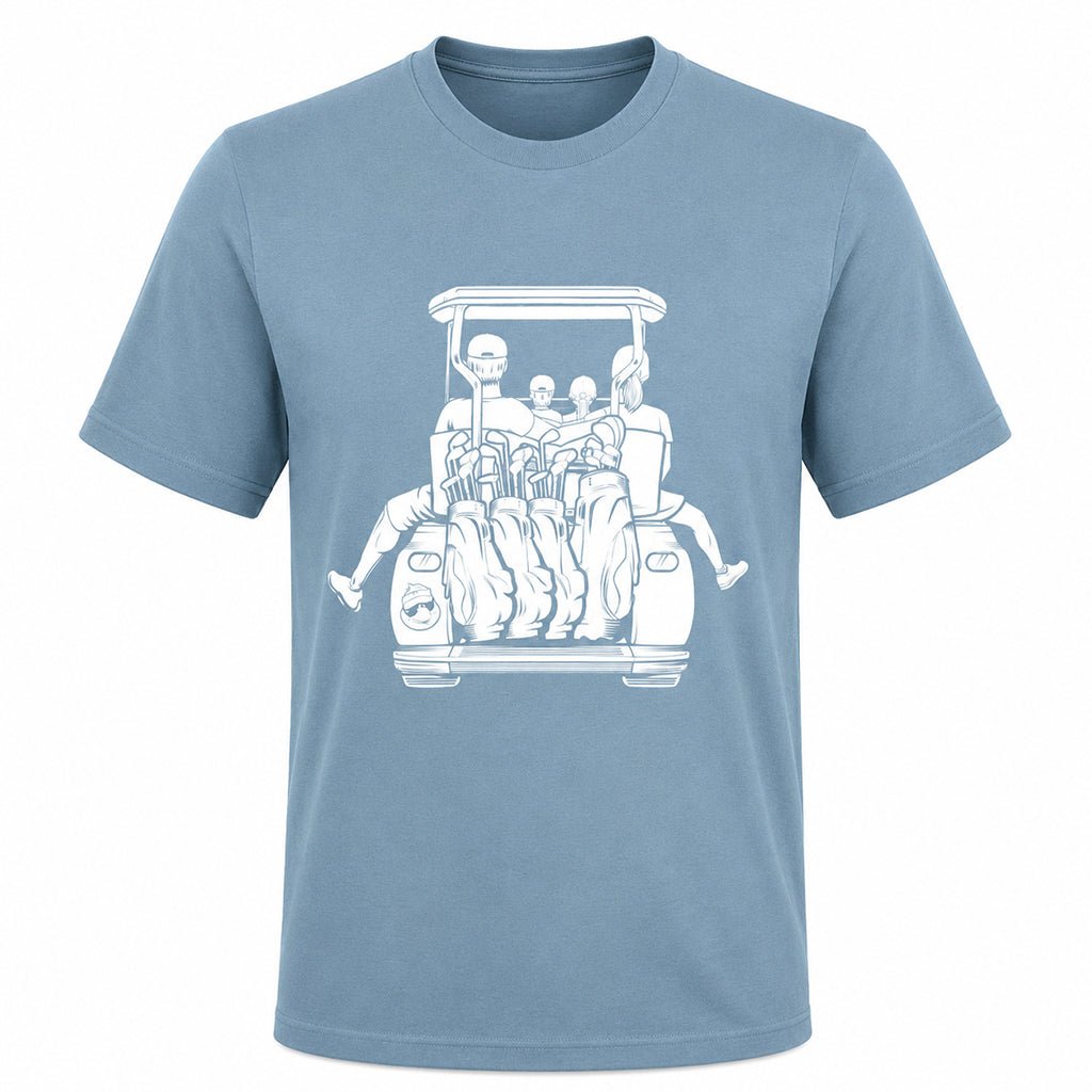 Dad with Kids & Mom Golf Cart Adventure Shirt - F. King Golf