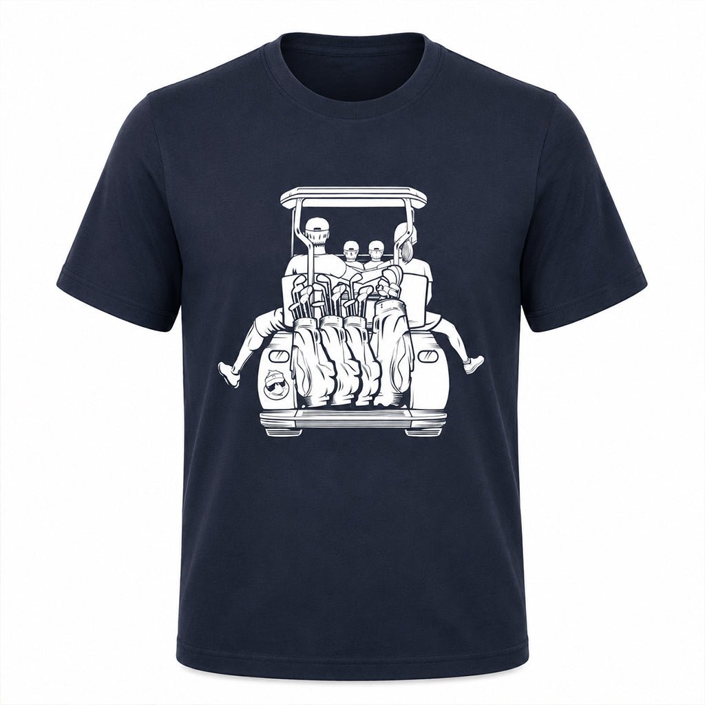 Dad with 2 Sons & Mom Golf Cart Adventure Shirt - F. King Golf