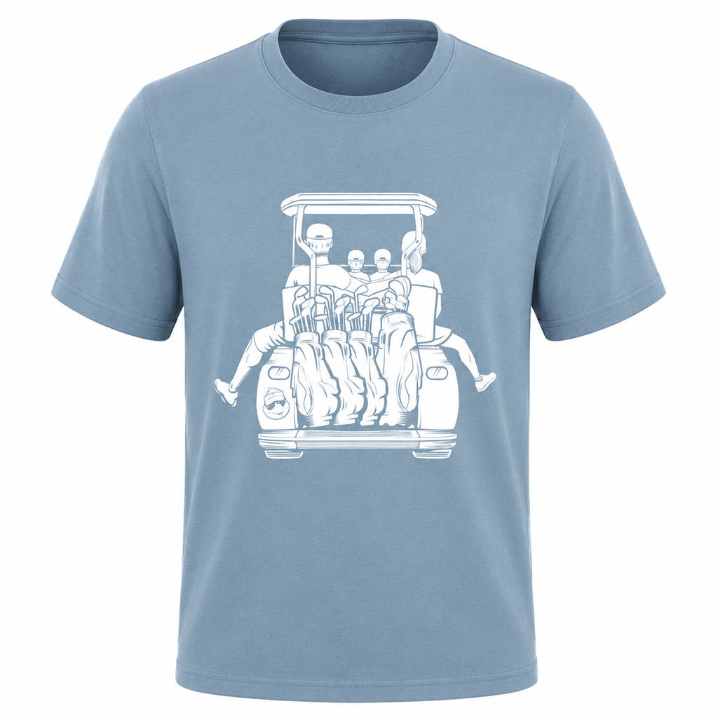 Dad with 2 Sons & Mom Golf Cart Adventure Shirt - F. King Golf