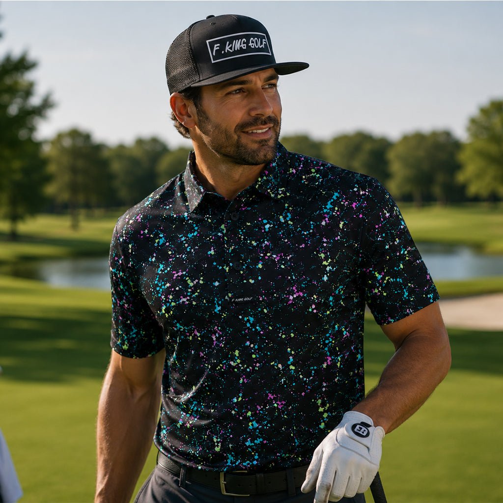 The Neon Noise Performance Polo - F. King Golf