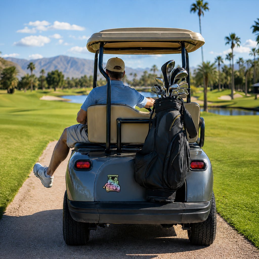 Cart Vibes Golf Cart Adventure Holographic Sticker - F. King Golf