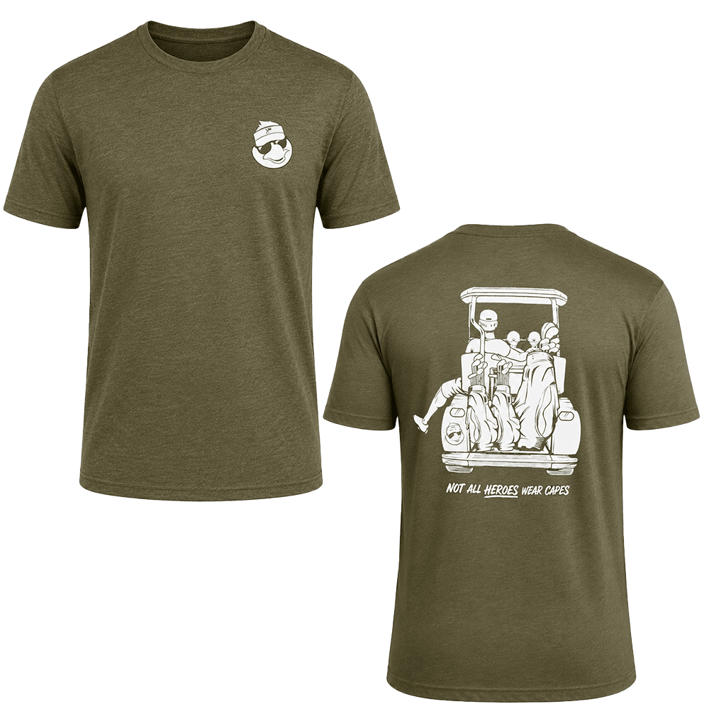 Dad with 2 Daughters Golf Cart Adventure Shirt