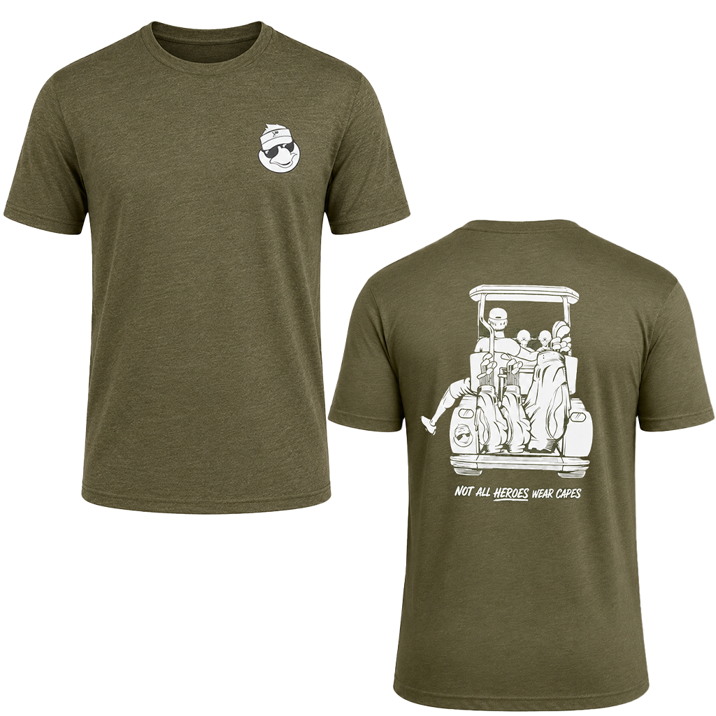 Dad with 2 Daughters Golf Cart Adventure Shirt