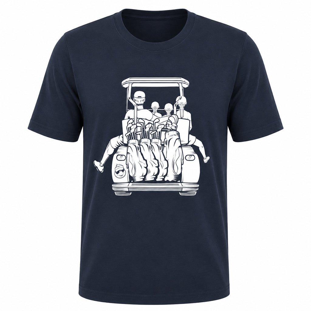 Dad with 3 Daughters Golf Cart Adventure Shirt - F. King Golf
