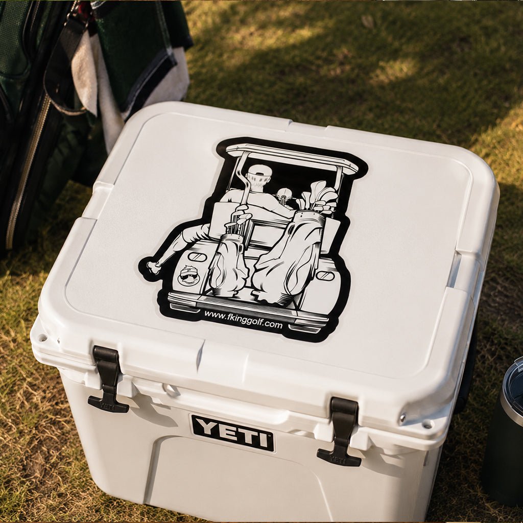 Dad with Daughter Golf Cart Adventure Car Decal - F. King Golf