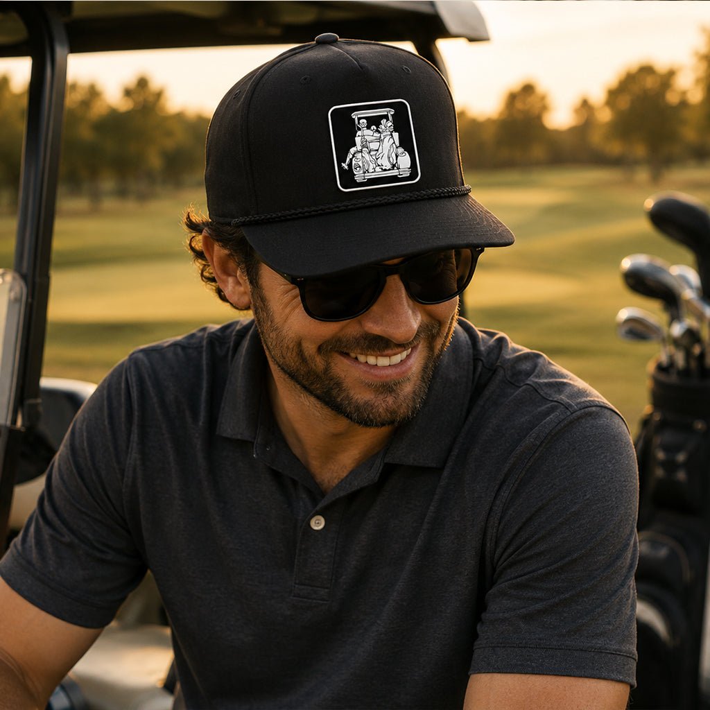 Dad with Daughter Fitted Golf Cart Adventure Hat - F. King Golf