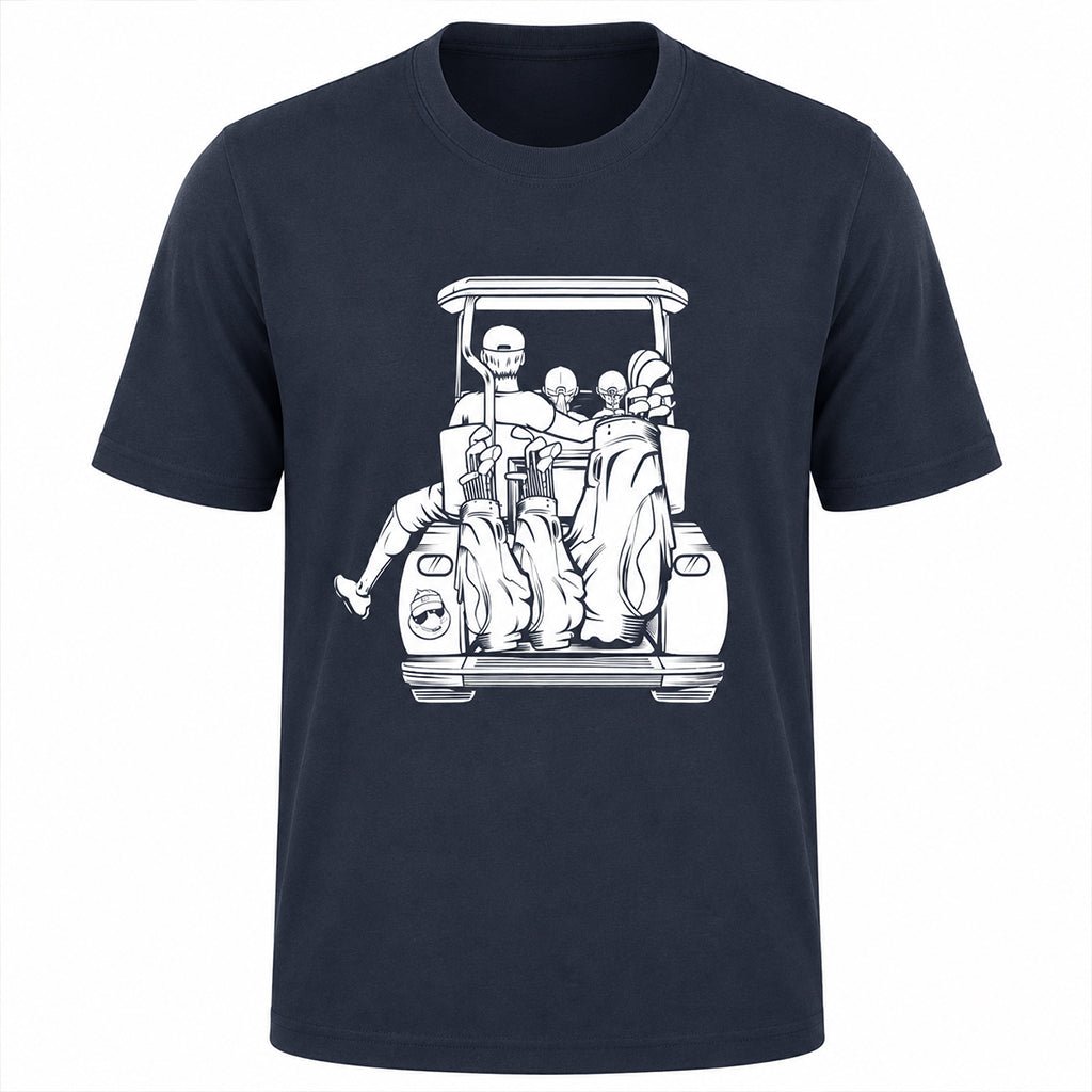 Dad with 2 Daughters Golf Cart Adventure Shirt - F. King Golf