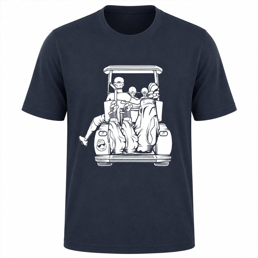 Dad with 2 Daughters Golf Cart Adventure Shirt - F. King Golf