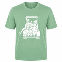 Dad with 2 Daughters Golf Cart Adventure Shirt - F. King Golf