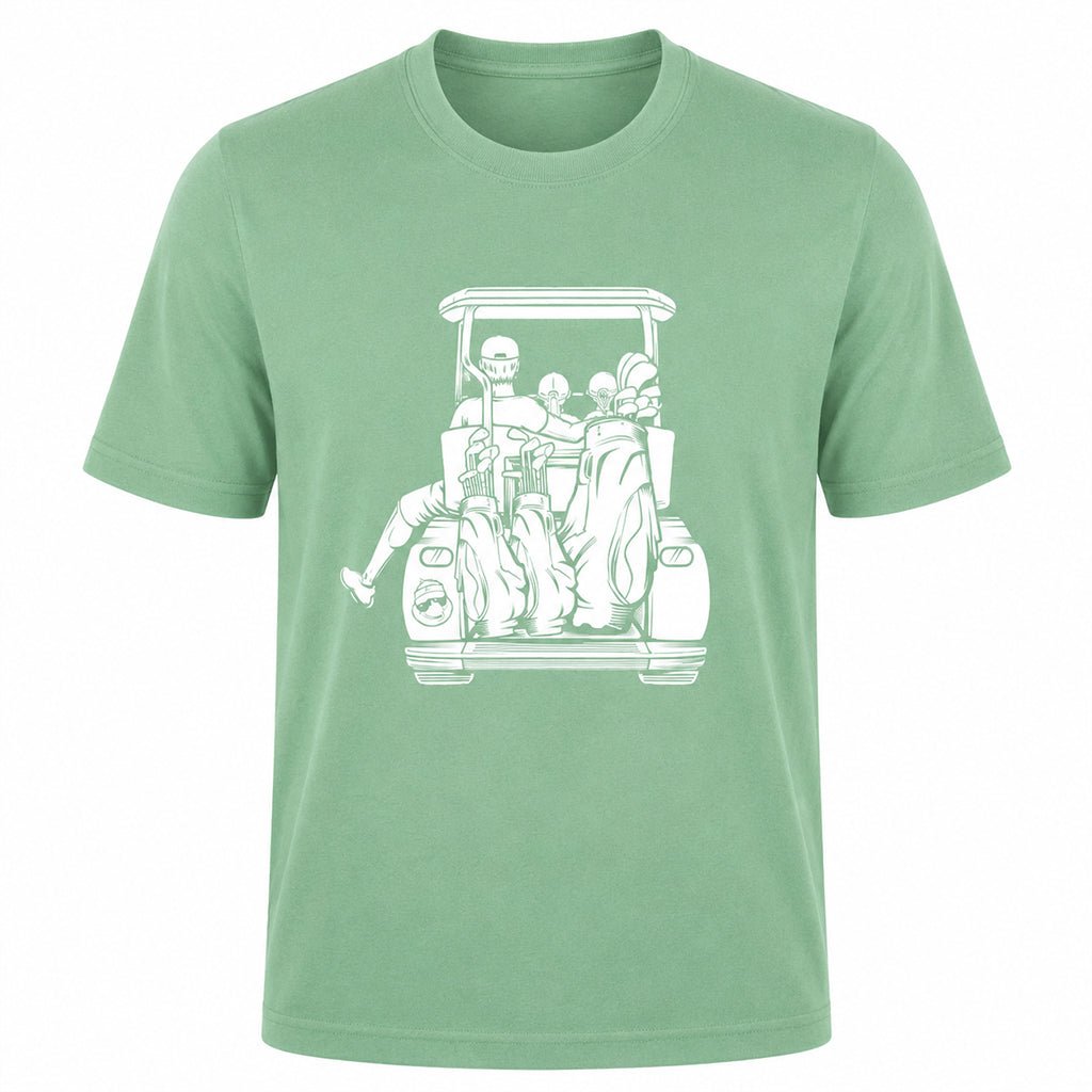 Dad with 2 Daughters Golf Cart Adventure Shirt - F. King Golf