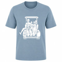 Dad with 2 Daughters Golf Cart Adventure Shirt - F. King Golf