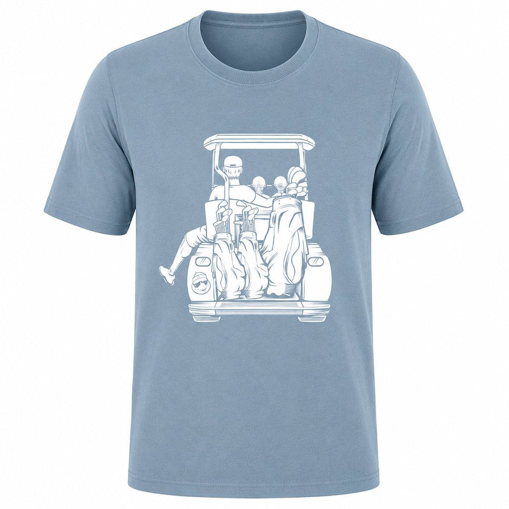 Dad with 2 Daughters Golf Cart Adventure Shirt - F. King Golf