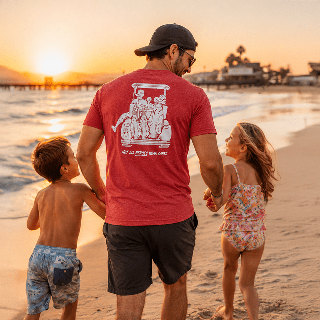 Dad with Kids Golf Cart Adventure Shirt