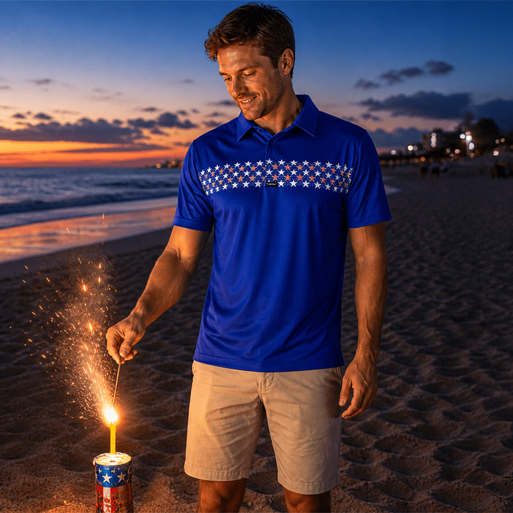Patriotic Bogey Golf Polo Shirt - F. King Golf