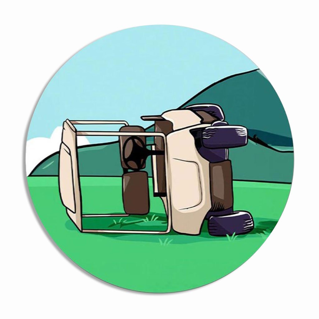 Abandoned Golf Cart Adventure Sticker - F. King Golf