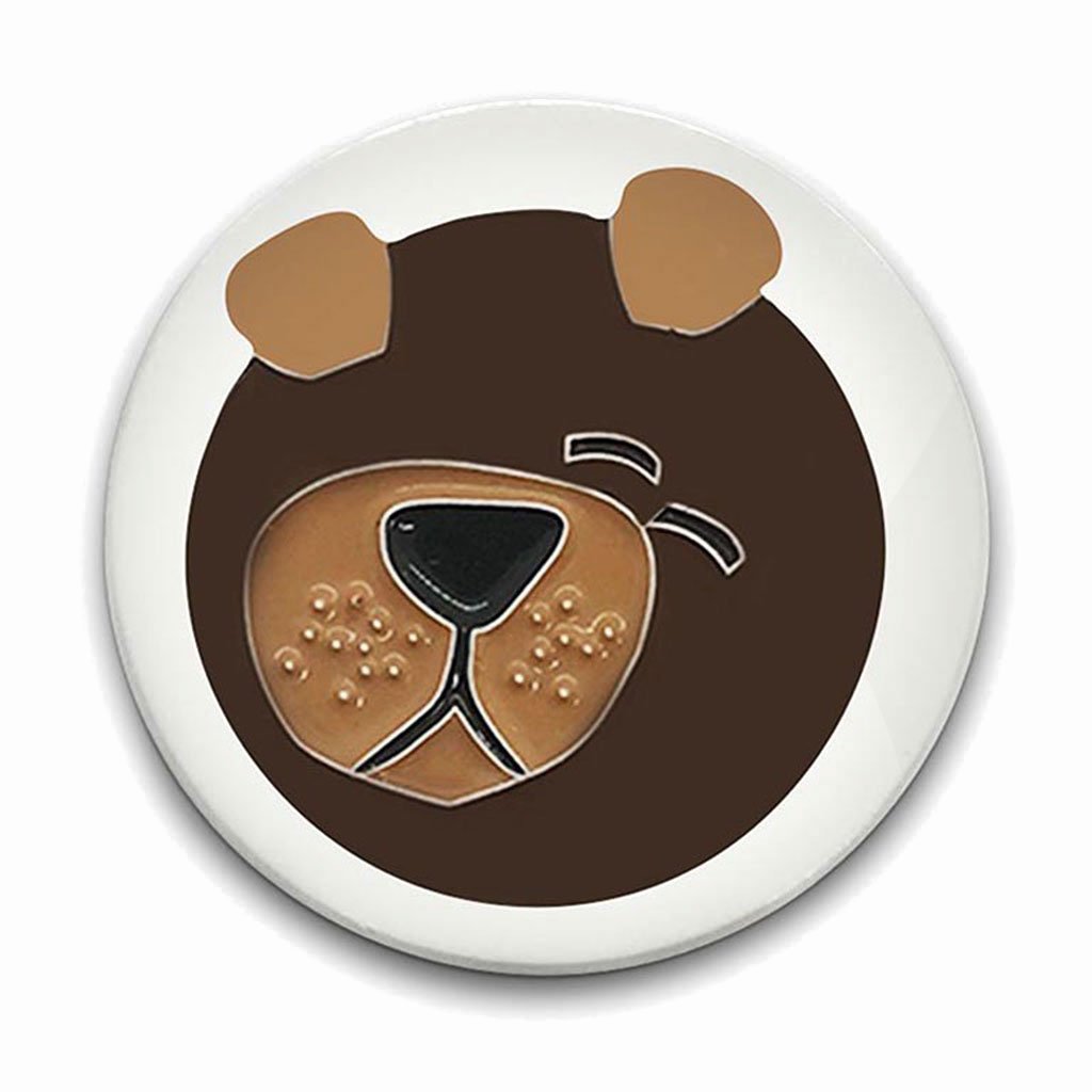 Brown Boss Bear Golf Ball Marker - F. King Golf