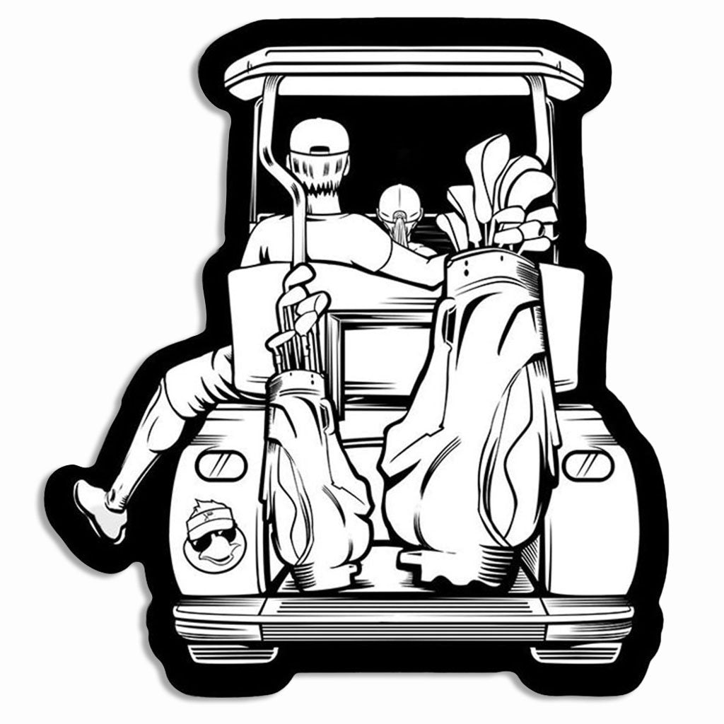 Dad with Daughter Golf Cart Adventure Magnet - F. King Golf