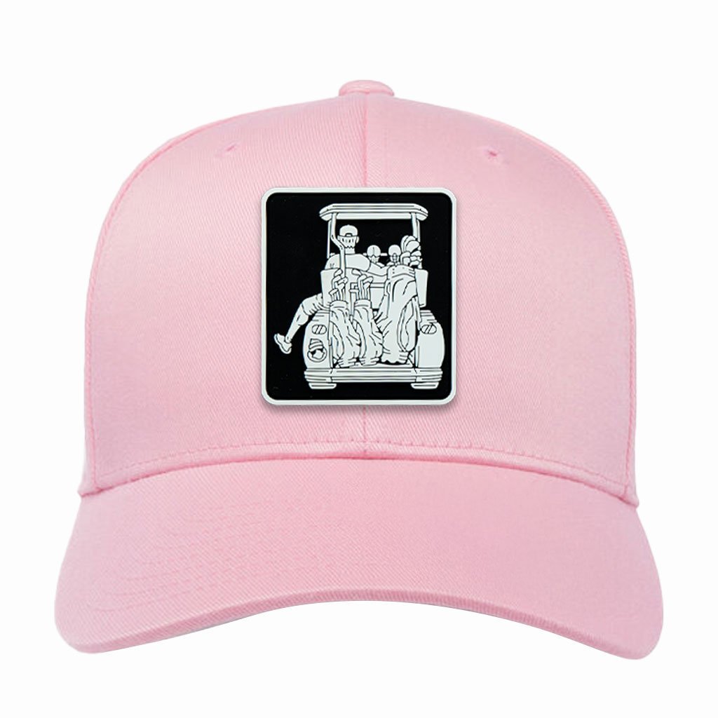 Dad with 2 Daughters Fitted Golf Cart Adventure Hat - F. King Golf