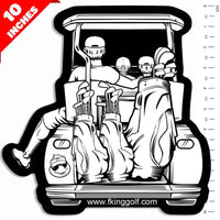 Dad & Kids Golf Cart Car Decal