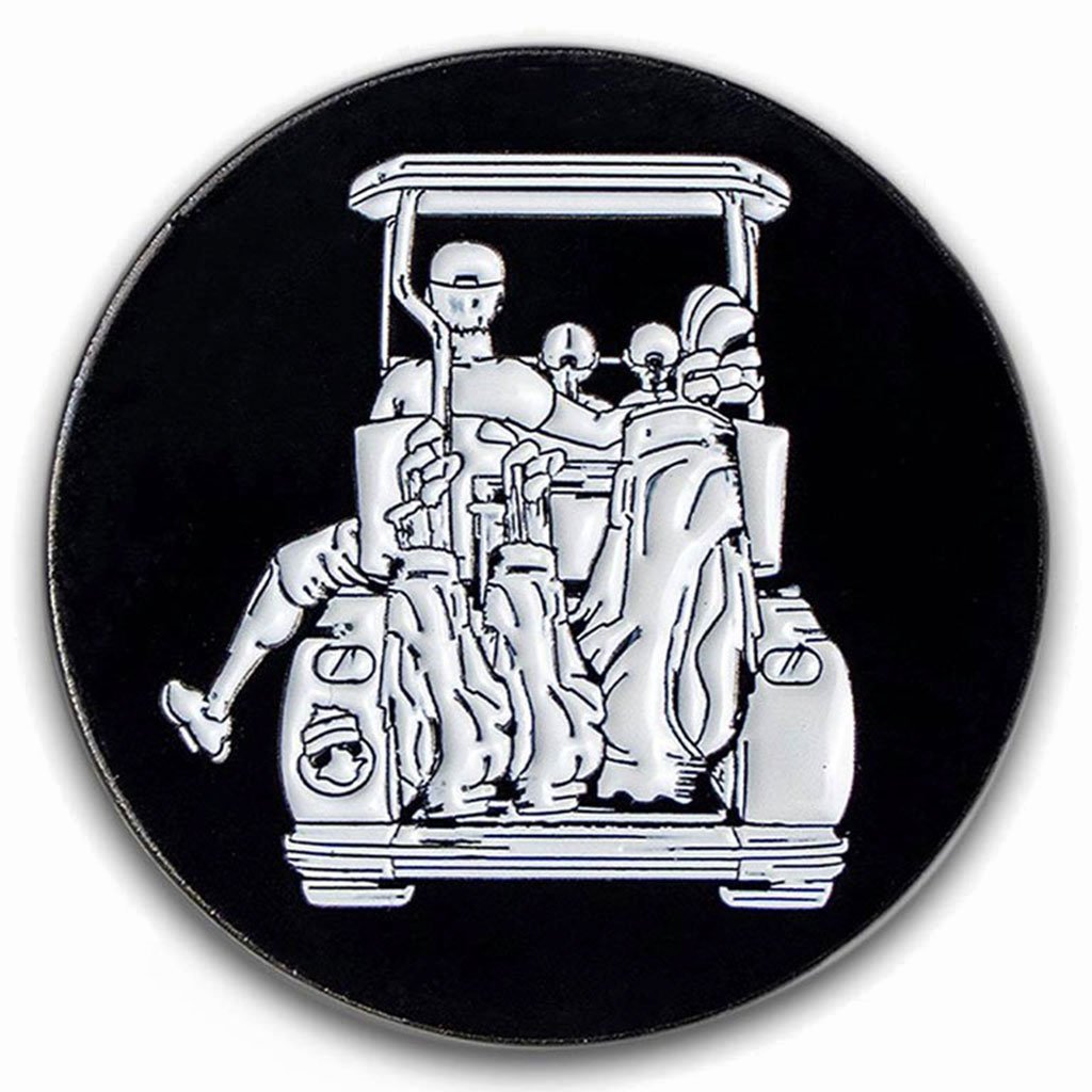 Dad with 2 Daughters Golf Cart Adventure Ball Marker - F. King Golf