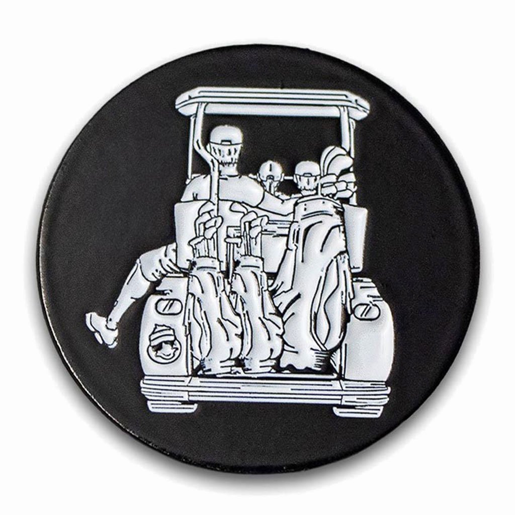 Dad with Kids Golf Cart Adventure Ball Marker - F. King Golf