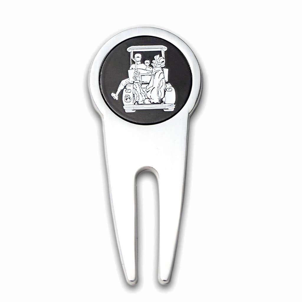 Dad with Son Golf Cart Adventure Ball Marker - F. King Golf