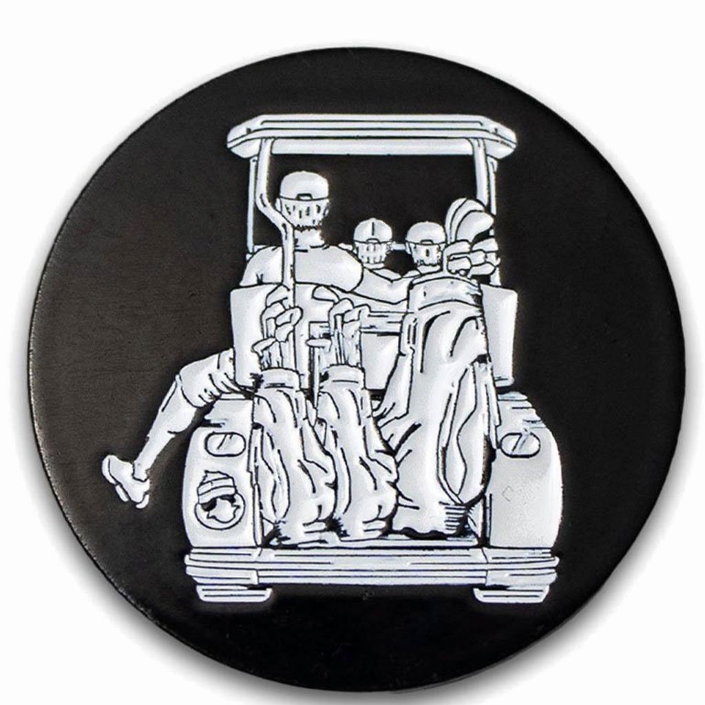 Dad with 2 Sons Golf Cart Adventure Ball Marker - F. King Golf