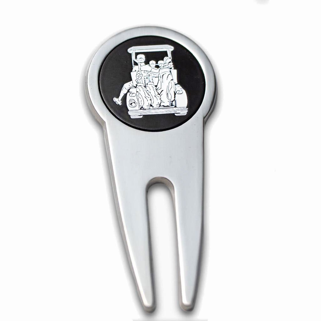 Dad with 2 Sons Golf Cart Adventure Ball Marker - F. King Golf