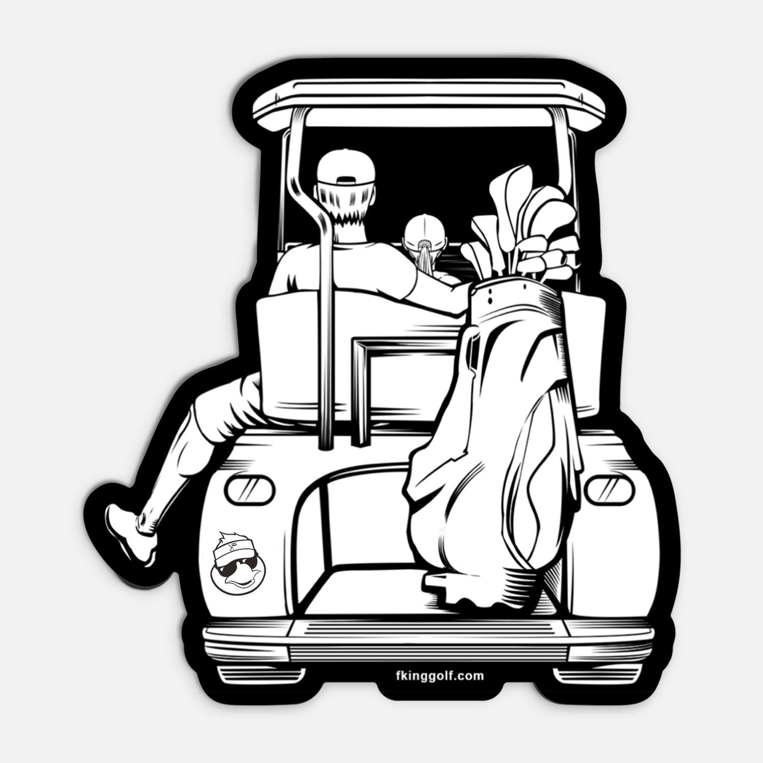 Dad & Daughter Golf Cart Sticker - F. King Golf